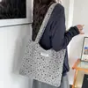 Bolso Tote Nuevo Estilo Coreano con Estampado de Estrellas para Mujer 2026, Bolso de Hombro y Cruzado de Gran Capacidad, Bolso de Tela Simple y Versátil para el Trabajo