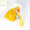 Carteira Mini Colorida Pato Amarelo Desenho Animado Transfronteiriça com Corda Trançada para Chaves Pingente Criativo Presente Atacado