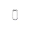 Aço Titânio Não Desbota Fivela de Anel Aberta em Forma de Ovo Fivela Quadrada Lisa Oval Acessórios de Joias para Colar Artesanal DIY Semi-Acabado