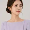 Estilo francês moda elegante all-match clavícula cadeia gargantilha acessórios colar estilo frio elegante pérola dupla - colar de camada