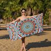 Toalla de Playa de Microfibra Turca Transfronteriza Poliéster Estampada Toalla Deportiva Absorbente Toalla de Baño Al por Mayor