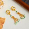 Nuevo Nicho Chino de Lujo para Mujer Perla Barroca Verano Nueva Llegada Collar de Diamantes Aretes con Borla Juego de Aretes