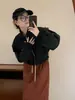 Chaqueta casual de otoño para mujer, versátil, adelgazante, corte holgado, estilo corto, chaqueta de béisbol, simple y elegante