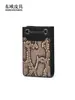 Venta especial de liquidación: Bolsa de Teléfono Casual de Piel de Serpiente y Vaca, Bolso Cruzado de Hombro para Mujer con Patrón de Piel de Serpiente de Cuero Genuino