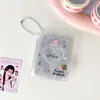 Álbum de Fotos Transparente com Pingente de Desenho Animado, Loja Boutique, 2 polegadas, Álbum para Fotos de Identidade de Estudante, Porta-Chaves, Porta-Cartões para Mulheres