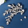 Horquilla pequeña con diamantes de imitación transfronterizos de estilo europeo y americano, ligera y combinable con todo, con clip lateral de lujo, joyería de alta gama para mujer, accesorios para el cabello de novia, tocados