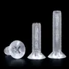 Tornillo de Máquina de Plástico Aislado de Acrílico PMMA Transparente con Cabeza Avellanada Phillips M2.5~M8 Estándar de Guangdong Yb819