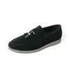 Mocasines de conducción para hombre de talla grande transfronterizos, nuevo estilo de comercio exterior, zapatos de gamuza con borlas modernos y a la moda