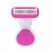 Pequeña rasuradora con forma de concha, diseñada para mujeres, para la depilación íntima y de todo el cuerpo.; rastrillo manual para vello de las piernas, con cabeza de jabón, suave con la piel