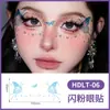 Nuevas Pegatinas para Ojos de Mariposa con Purpurina Pegatinas de Tatuaje Decoración de Fiesta Rendimiento Mágico Pegatinas Impermeables Antitranspirantes Antirreflectantes