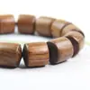 Pulseras de Palo de Rosa Negro al por Mayor, Cuentas Cilíndricas de 15 mm, Cuentas de Oración Budista, Estilo Chino, Nuevo Estilo Chino, Pulseras para Parejas de Hombres y Mujeres, Joyería