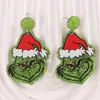 Aretes Acrílicos de Payaso de Árbol de Navidad Aretes de Caricatura de Pistola Joyería de Aretes Aretes Navideños para Mujer