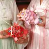 Mochila de Ano Novo 2027 Estilo Chinês Peixe Koi Festival da Primavera Festiva Bolsa de Envelope Vermelho para Crianças com Estampa de Peixe Atacado