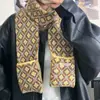 Cachecol de Tricô com Padrão de Diamante Estilo Coreano para Mulheres 2025 Novo Inverno Lã Moda Versátil Aconchegante Aquece Cachecol Atacado