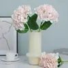 Ramo de flores artificiales de hortensia hidratantes al tacto para interiores y exteriores, arreglo de flores artificiales, adornos de paisajismo para bodas, flores decorativas al por mayor
