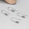 Pendientes de Plata de Ley S925 con Forma de Hoja, Gancho para Oreja, Pendientes Vintage de Hoja, Accesorios, Pendientes con Borla Colgante, Material para Bricolaje