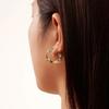 Huasheng Jewelry Diseño Geométrico Clásico Plata S925 Vintage Línea de Ola Irregular Pendientes de Aro Joyería al por Mayor