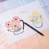 Plantillas de diario de dibujo impermeables de PET, lindas de dibujos animados, para estudiantes, DIY, periódico hecho a mano, plantillas de pintura, huecas, papelería para pintura al óleo