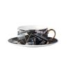 Conjunto de xícara e pires de café do norte da Europa cerâmica criativa xícara de café Chaozhou xícara de café de porcelana óssea conjunto de xícara de chá com colher