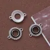 Explosões Europeias e Americanas Diamante Redondo Anel Duplo Colar Pingente Metal Pingente Acessórios Pulseira DIY Acessórios
