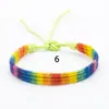 Pulsera Arcoíris Transfronteriza de Amazon para Pareja Unisex Pulsera de Personalidad de Nicho Pulsera de Amistad Tejida a Mano