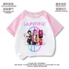 Lançamento Transfronteiriço K-Pop Caçador Menina Grupo Periférico Meninos e Meninas Camisetas de Manga Curta Roupas Novas de Verão Tendência