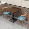 Mesa para Catering Comercial Loja de Chá com Leite Hambúrguer Conjunto de Mesa e Cadeira Restaurante de Fast Food Negociação Aluguel Pequeno Apartamento Mesa de Jantar