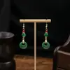 [Selección Premium] Nuevos Pendientes Largos con Borlas de Perlas Estilo Chino Antiguo, Pendientes Largos de Flor Calada Estilo Nacional
