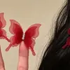 Pinza para el Cabello de Mariposa de Tul Súper de Hada, Dulce y Elegante, con Tres Capas y Pedrería, Pinza Lateral para Flequillo DIY, Accesorio para el Cabello, Pinza Lateral, Adorno para el Cabello