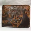 Mercadorias de Herói: Carteira Joker em Couro PU Embossado, Porta-Moedas Personalizado da Moda, Carteira com Urso Preto e Branco Embossado