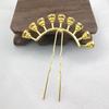 Pente de liga de cinco fileiras nove fileiras Pente para hanfu estilo antigo feito à mão acessórios de cabelo material acessórios