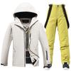 Traje blanco de invierno para hombre y mujer, ideal para snowboard, esquí y snowboard en pareja.