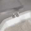 Aretes de Perlas con Incrustaciones de Diamantes de Plata Esterlina S925 Rocío Matutino para Mujer Nicho de Diamantes Completos Elegante de Alta Gama Nuevo Estilo Accesorios para la Oreja Modernos
