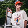 San Miguel Dibujos Animados Americanos Animación Verano Casual Suelto Algodón Pesado Manga Corta Camiseta de Moda para Hombre