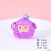 Figuras Lindas de Bolas de Hielo de la Suerte Transparentes Dibujo Animado Accesorios de Bolsa Ciega de Moda Adornos de Escritorio de Resina