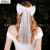 Velo de novia de alta gama, lazo corto, bonito, dulce, sencillo, tocado para fotografía, vestido de novia, accesorios para el cabello de niña.