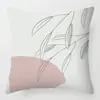 Funda de almohada artística abstracta Morandi personaje de línea cojín suministros para el hogar almohada transfronteriza sofá decoración simple