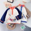Ropa Infantil Estilo Japonés Otoño e Invierno Nueva Sudadera de Forro Polar Holgada con Mangas Largas y Tema de Oso para Niños y Niñas Moderna 5089