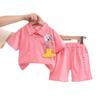 Traje de Verano para Bebé Niño, Moderno 2025 Nuevo Conjunto de Dos Piezas de Camiseta Polo Delgada de Manga Corta de Verano para Parto