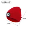 Gorra con Luz LED para Deportes al Aire Libre con Botón Electrónico, Gorro Tejido para Pesca, Gorra con Luz para Adultos para Ciclismo Nocturno