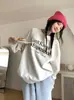 Suéter grueso con cuello redondo y forro polar estilo americano retro para mujer, chaqueta tipo cárdigan con estampado adelgazante y reductor de edad para otoño e invierno.