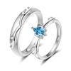 Viento frío anillo de pareja para hombres y mujeres joyería plateada anillo abierto anillo de boda en vivo tiembla en vivo suministro al por mayor