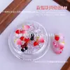 Venda Quente Transfronteiriça Decorações de Morango para Unhas Flores de Frutas Desenho Animado Borboletas Unhas Vestíveis Materiais Conjunto de Pedras de Strass Caixa de Acessórios Atacado