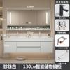 Gabinete de Baño Estilo Crema Combinación Lujo Ligero Dulce Madera Maciza Moderno Simple Lavabo de Baño Lavamanos Gabinete