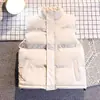Colete estilo coreano outono e inverno masculino e feminino moderno gola alta jaqueta acolchoada de algodão colete slim-fit colete quente versátil cavalo