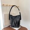 Bolso pequeño portátil de verano con rayas tejidas de colores para mujer, nuevo bolso cuadrado pequeño y sencillo de verano 2024, bolso cruzado de moda