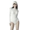 Fábrica de Origen Traje de Baño para Mujer 2024 Nuevo Conservador Manga Larga Ins Enterizo Manga Larga Delgado Cubre Vientre Traje de Baño para Aguas Termales