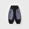 Moda Otoñal para Niños Pantalones Deportivos Cómodos de Pierna Ancha Curvos con Parches 2026 Nuevos Pantalones para Niños Pantalones Deportivos de Otoño
