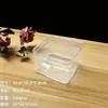 Caja de embalaje de plástico transparente PS de grado alimenticio para medicamentos, caja de almacenamiento de exhibición de caja ciega para dulces de liga para el cabello, rectangular