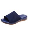Deseo Calzado de Comercio Exterior Talla Grande Pantuflas para Mujer 2022 Verano Nueva Llegada Forma Única Tejido Volador Calzado Exterior Sandalias Planas para Mujer 43